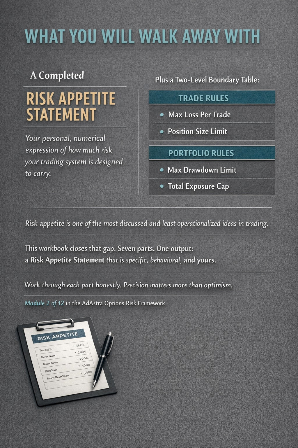 Module 2: Risk Appetite & Loss Tolerance Workbook