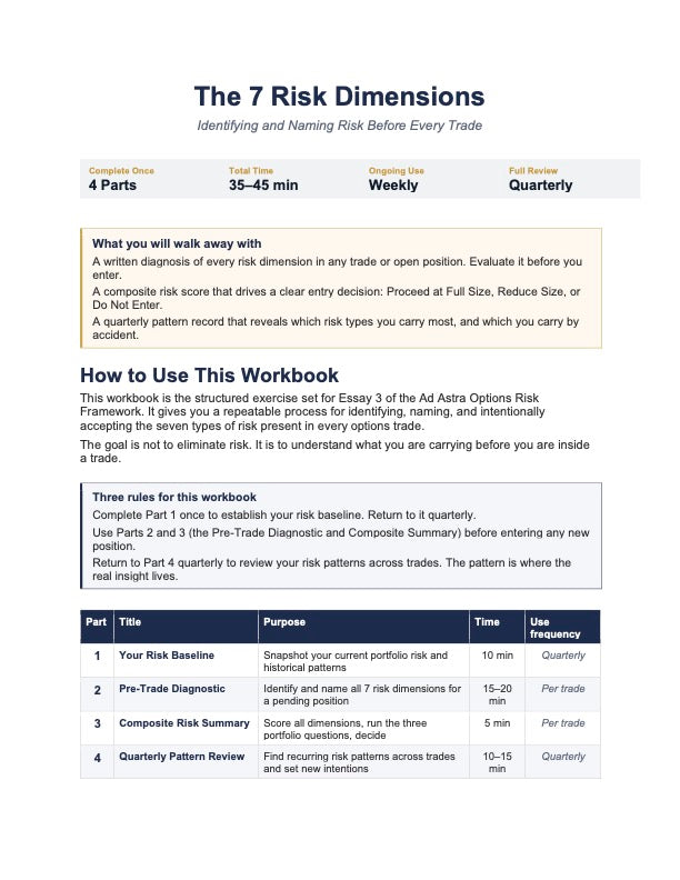 Module 3 Workbook: The 7 Risk Dimensions